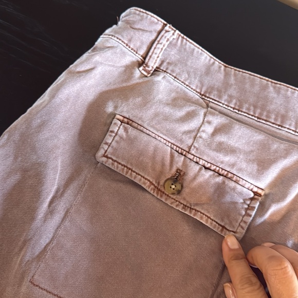 J Jill Women’s Wide Leg Cropped Pants washed brown size 14 - Picture 13 of 16